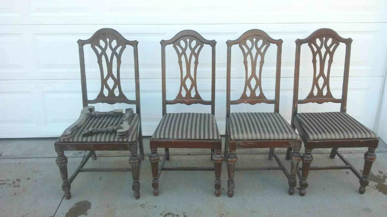 Four Antique Dining Chairs