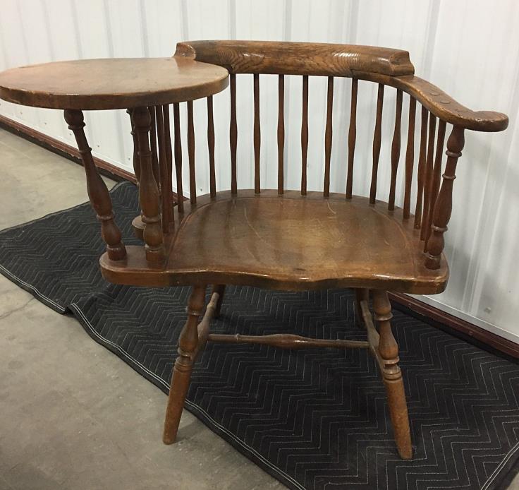 Windsor Writing Arm Chair Various Hardwoods Back Rail Right Hand Writing Surface