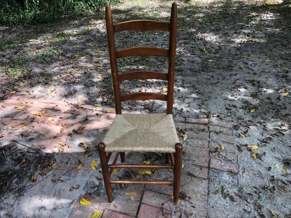 Ladderback chairs Set of 6 New Jute (burlap cord) seats. Free Shipping