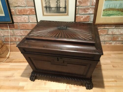 Antique English Wine Chest Cellarette