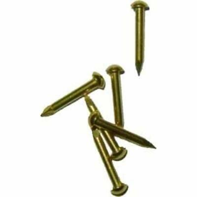 Large Brass Escutcheon Tacks 3/4" Long 2 Oz. Pack - 90 Nails Approx. Antique
