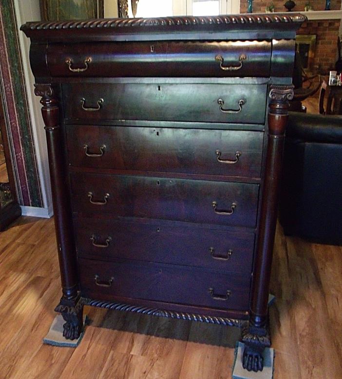 Vintage American Empire Chest - 6 Drawers 55