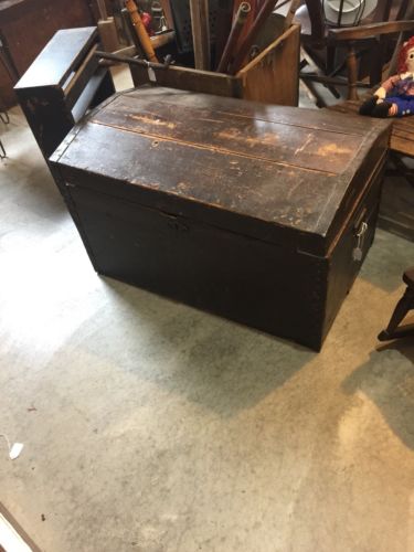 Antique Woodne Immigrant Trunk