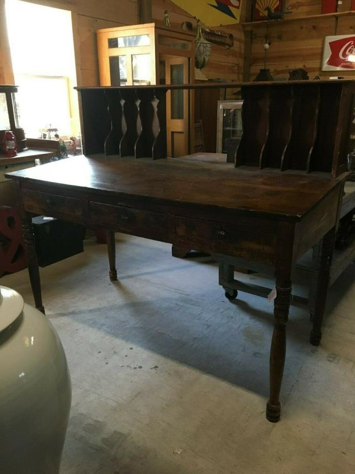 Antique Train Station Stand Up Railroad Desk