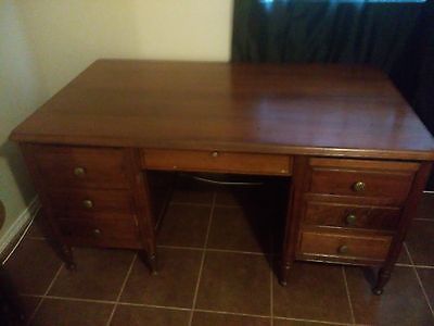 1930's executive desk, walnut - ClemCo., Chicago - Local pickup only