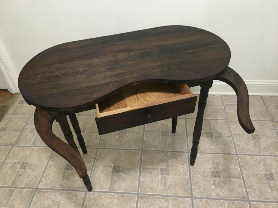 Vintage Kidney Shaped Desk Dressing Table Vanity