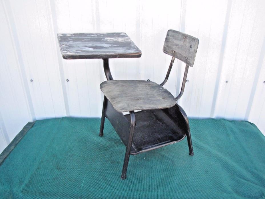 Vintage Metal School Desk Chair