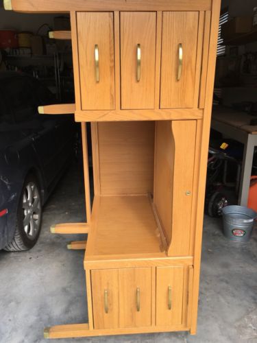 Antique  Oak Wood Banker Teacher Office Desk 1940s - 1950s