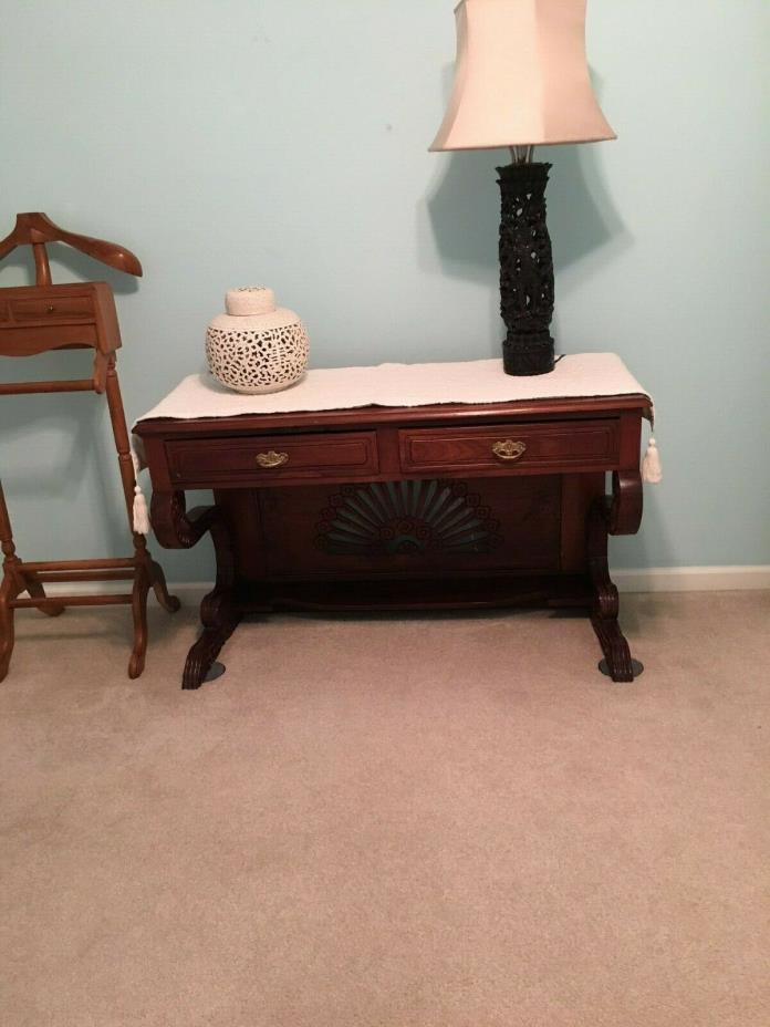 Unique Mahogany Entry / Foyer Table / or lady's writing desk