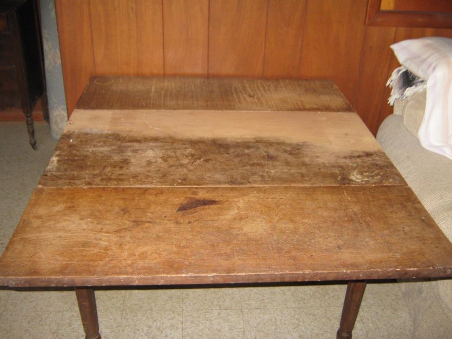 Antique wood TABLE DROP LEAF  Early