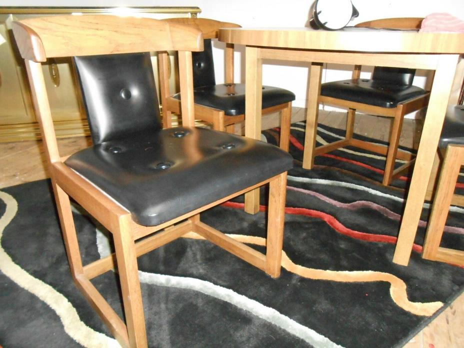 Mid Century Modern Dining Set MCM Table w/ 4 Chairs