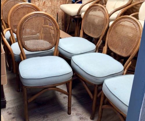 Vintage Rattan Cane 6 Chairs wicker,bamboo