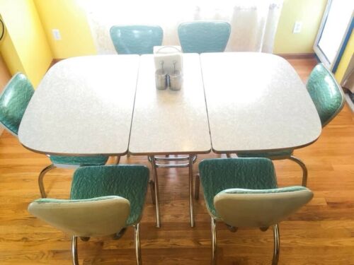 1950’s Dinette Set With Six Chairs, By Arvin.