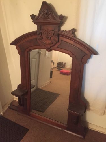 ANTIQUE VICTORIAN MIRROR TOP FOR DRESSER