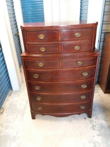 Antique Mahogany Chest with brass fixtures