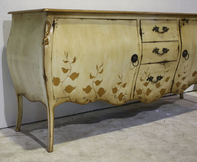Beautiful antique bombay dresser hand painted with brass hardware