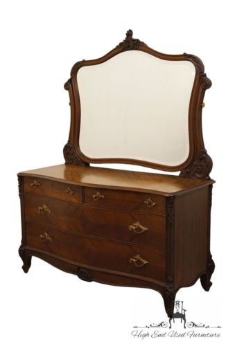 1920's Antique Louis XVI Bookmatched Mahogany 57