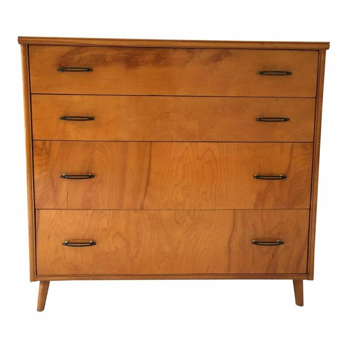 Midcentury Modern Honey Pine Dresser