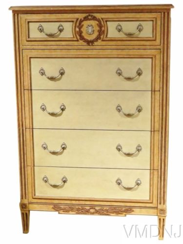 VMD1573 Directoire Style Baker Decorated High Chest