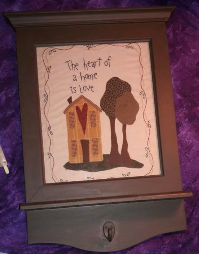 Vintage Oak Wood Wall Hanging Hat Coat Rack With Beveled Mirror & Hooks Hall