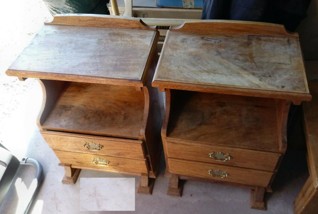 Pair of Antique Solid Wood End Tables/Night Stands. Local Pick Up Only Please