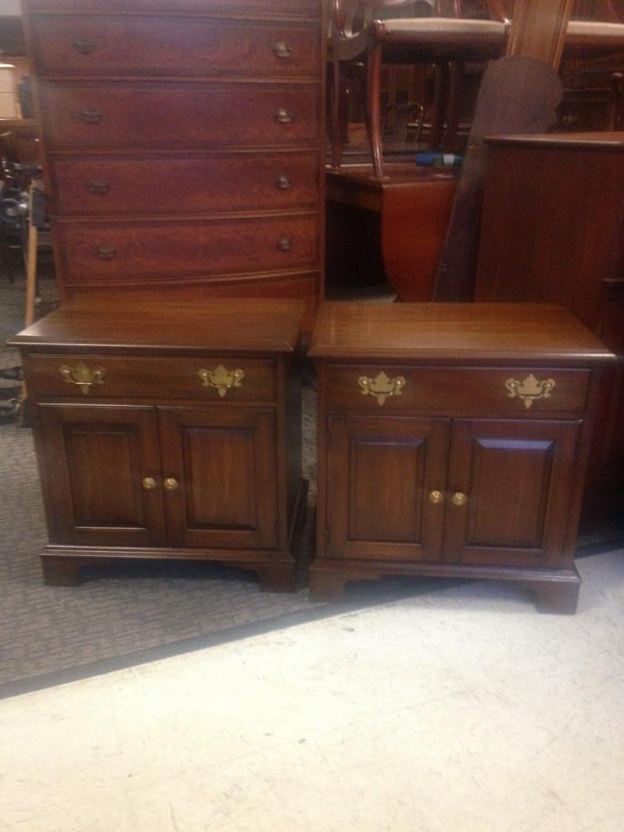 PAIR OF PENNSYLVANIA HOUSE VINTAGE CHERRY NIGHT STANDS--END TABLES