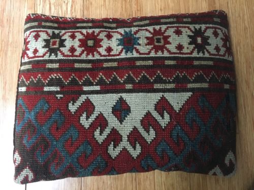 19th Century Handmade Pillow Made of Antique Caucasian Kazak 15