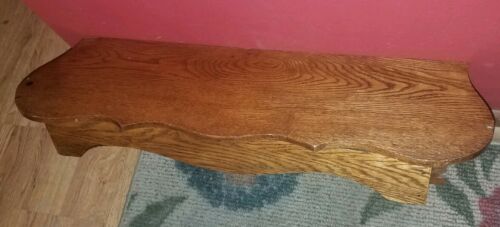 FINE ANTIQUE LARGE QUARTERSAWN TIGER OAK CLOCK WALL MANTLE SHELF~VICTORIAN!