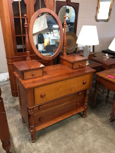 Campbellsville Solid Cherry Dresser & Mirror McMahan Furniture Company
