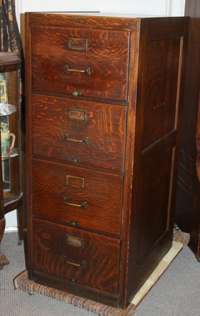 Antique Oak File Filing Legal Size Cabinet – Shaw Walker