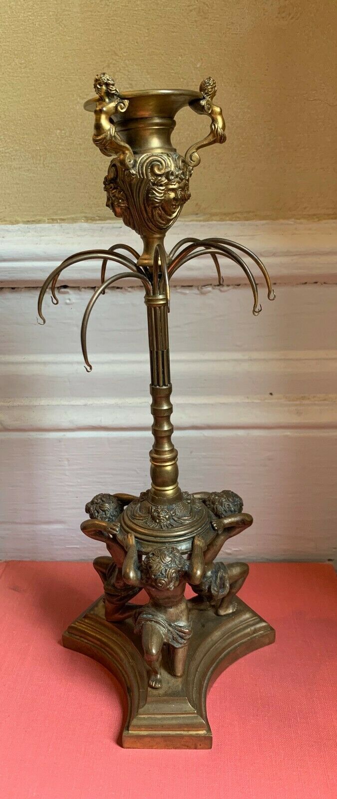 BRONZE CANDLE HOLDER W/O CRYSTALS 12