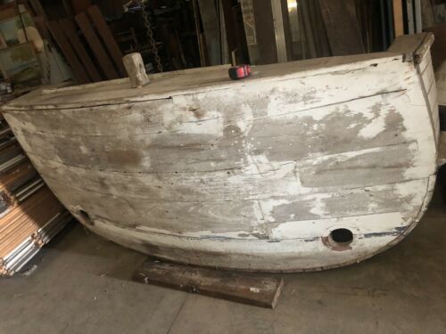 9’ Steam Bent Bowed Mahogany Bar Top Antique Chris Craft Boat Aft Section