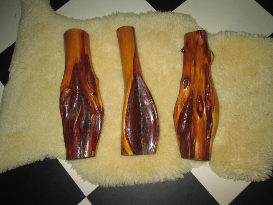 Vtg HANDMADE preserved WOOD BURL Table Legs natural wood tree stump legs lot