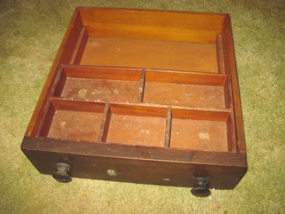 Antique Desk Drawer with Organizer that slides, 11 1/8
