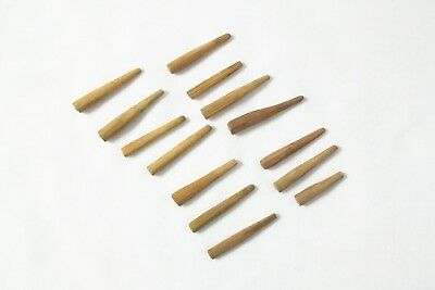 14 ANTIQUE HAND CUT & SHAPED SQUARE WOODEN PEGS FOR PRIMITIVE JOINTS