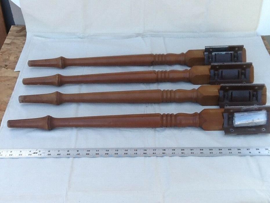 SET OF 4 VINTAGE 30 INCH WOODEN TABLE LEGS W/ Hardware