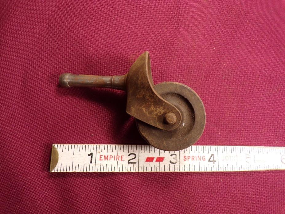 Vintage Antique Wheel Caster Furniture Table Dresser Wood Steel Replacement Part