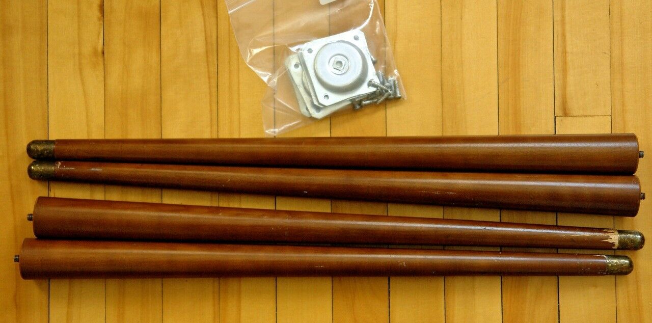 Vintage set of 4 Mid-Century WOOD TAPERED FURNITURE LEGS 24