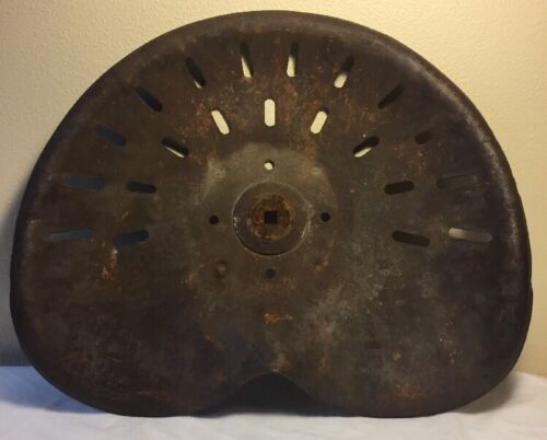 Old Pressed Steel Tractor Seat 17