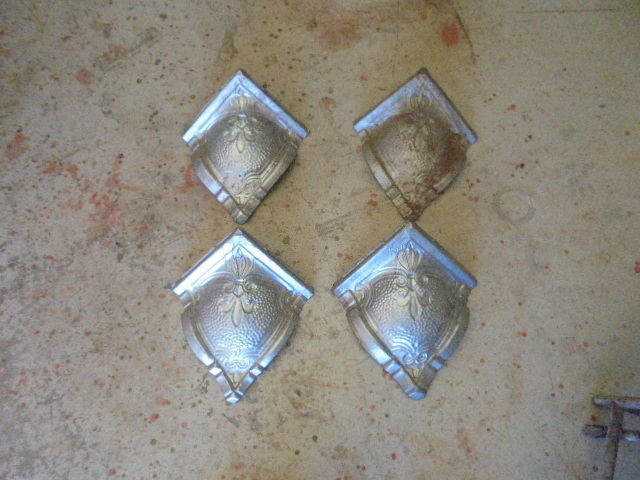 Antique Metal (Steel) Outside Corner Pieces Cornice/Crown Molding