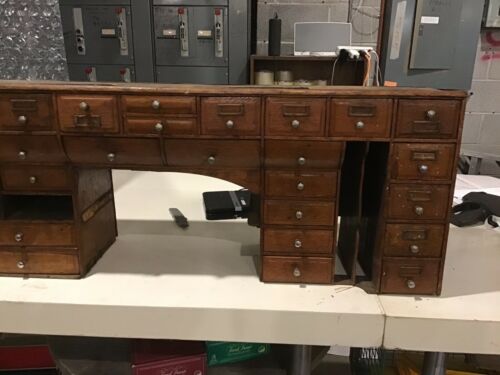 Antique Oak Roll Top desk Insert, Cubby Comparments