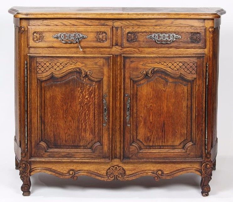 Antique Vintage French Sideboard Bureau Cupboard Buffet Credenza Louis XV Style