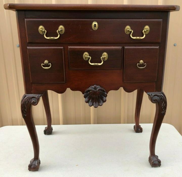 51283: Link Taylor Solid Mahogany Ball & Claw Low-Boy w/ Dovetail Drawers