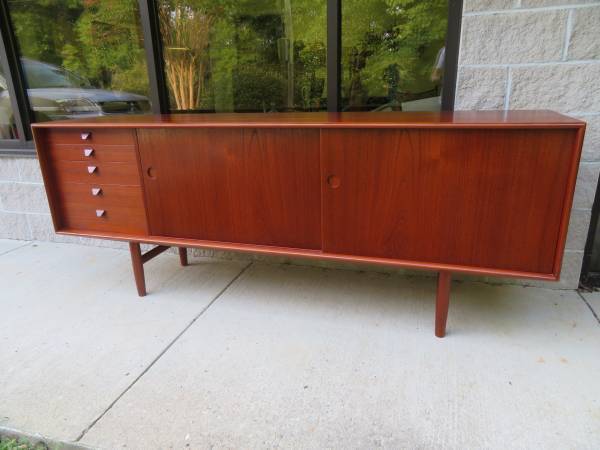 Mid-Century Modern Signed Danish Teak Sideboard / Credenza by Kurt Ostervig