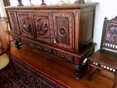 *Antique French Breton (Brittany) Sideboard/Buffet