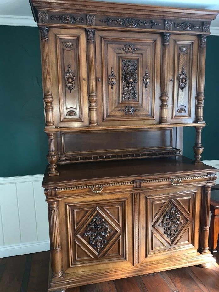 Antique Walnut Henry II French Buffet