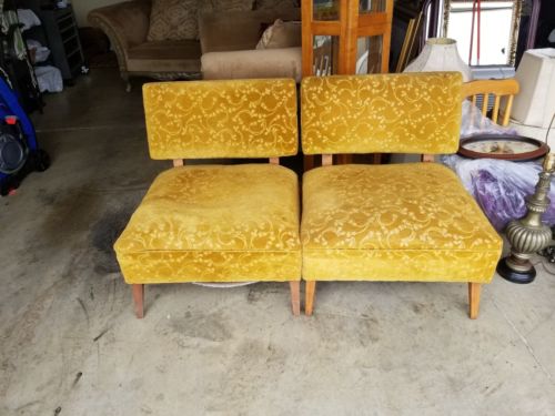Antique Sofa lounge Chairs ( two each) with a modern look , original fabric