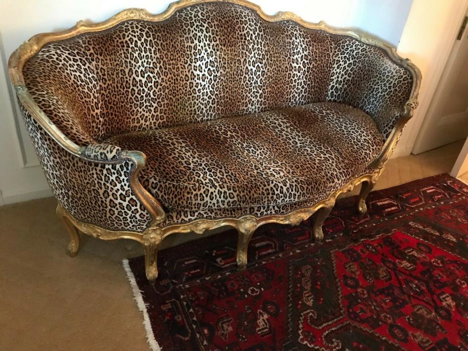 19th Century Louis XV Spectacular Carved Giltwood Settee - From Famous Estate