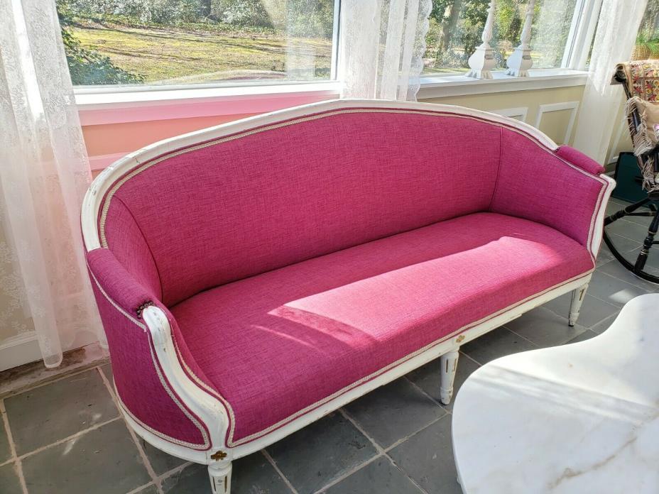 Vintage Gustavian/Scandinavian reupholstered sofa