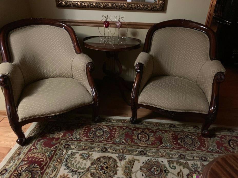 Victorian style tub chairs, set